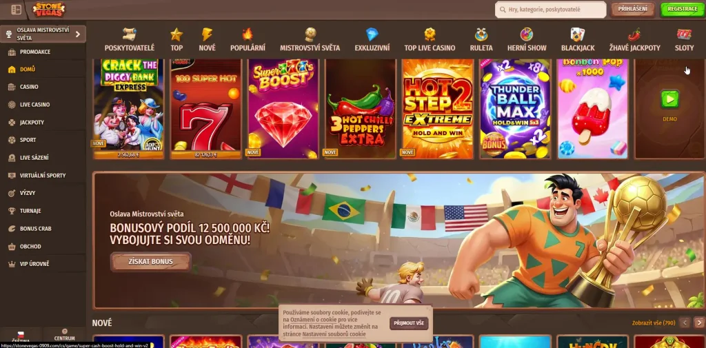 StoneVegas Casino rozdává uvítací bonus neuvěřitelných 12 500 000 Kč